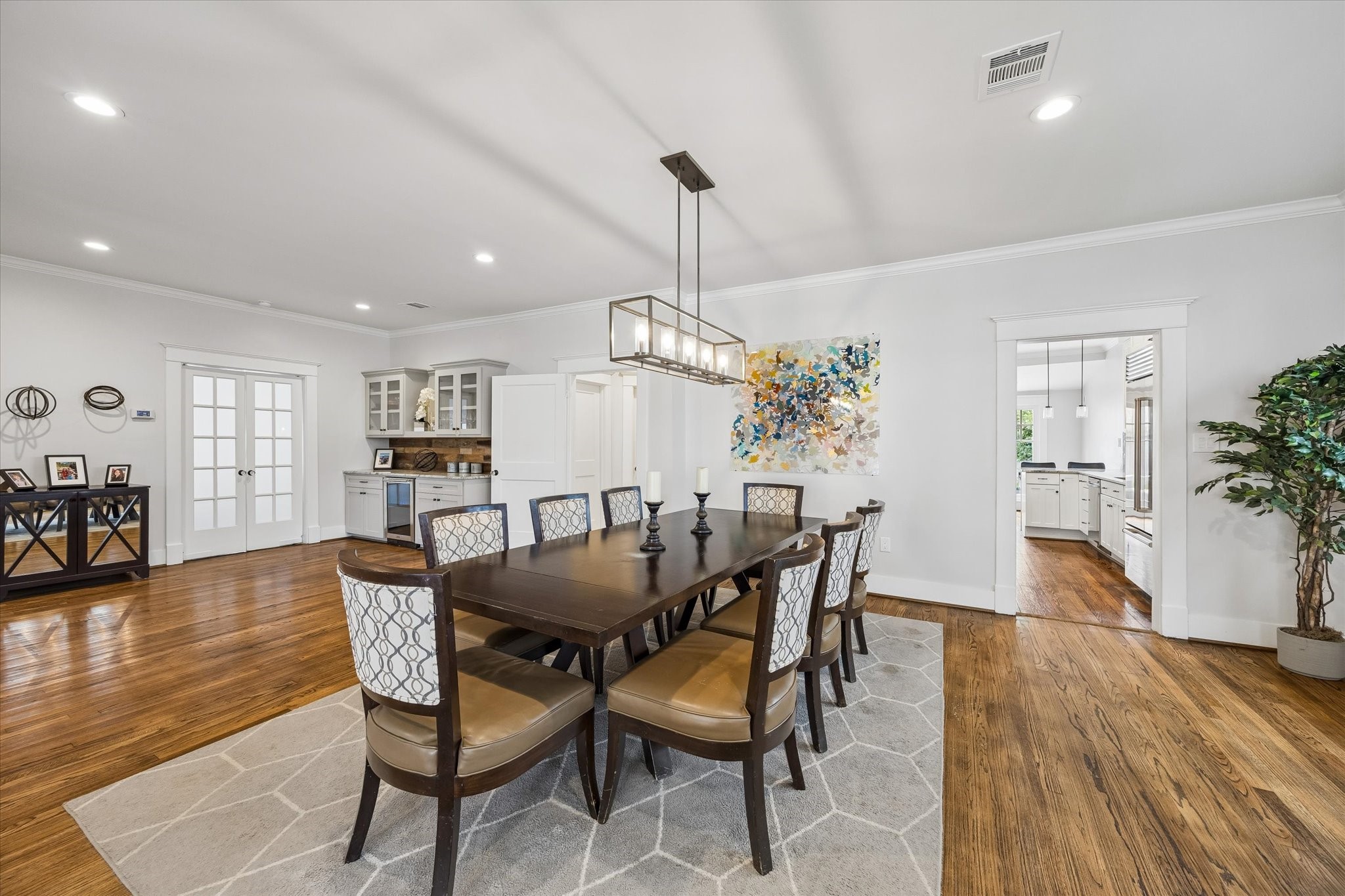 1307 Marshall Street Houston, TX 77006 - Photo 8 of 23 Another view of the dining room, looking back to the bar.