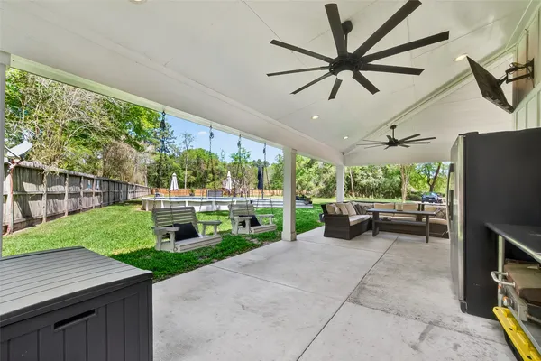 a view of a livingroom with a furniture and window