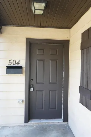a view of front door