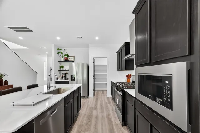 a bedroom with a bed and a closet