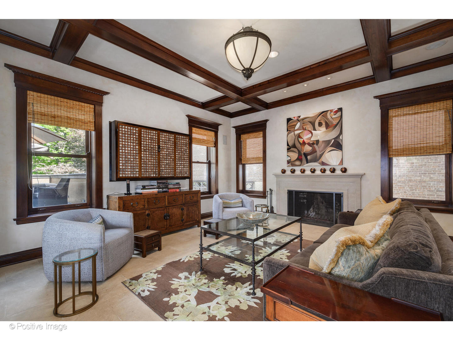 536 West Barry Avenue Chicago, IL 60657 - Photo 18 of 55 a living room with furniture a fireplace and a large window