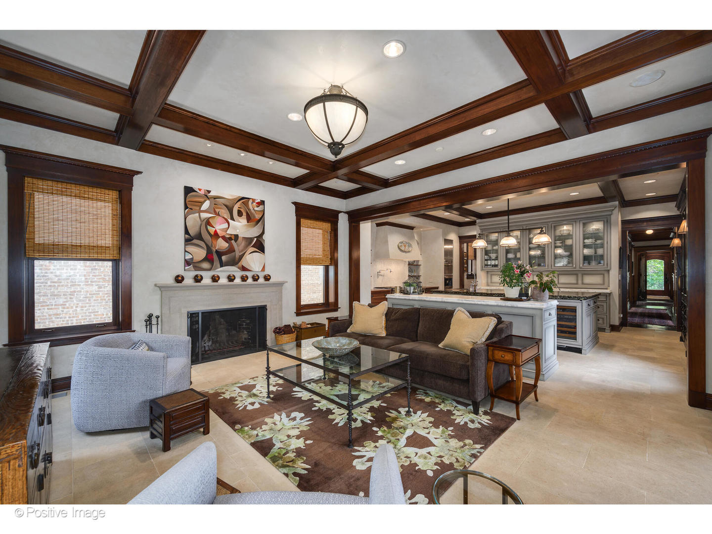 536 West Barry Avenue Chicago, IL 60657 - Photo 20 of 55 a living room with furniture a fireplace and a large window