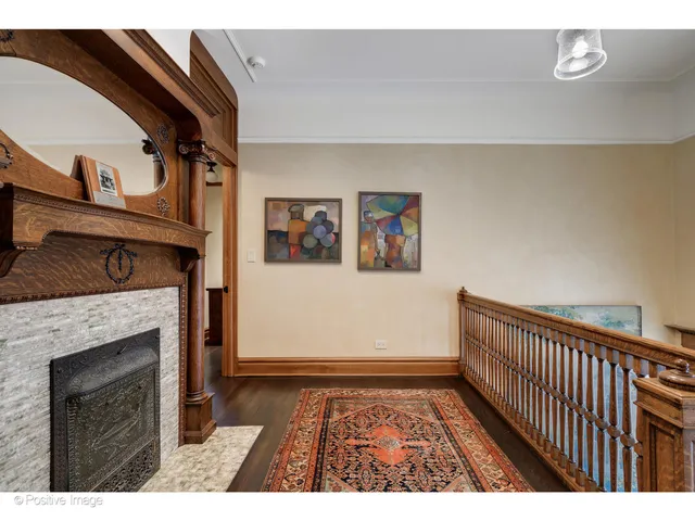a view of a porch with wooden floor