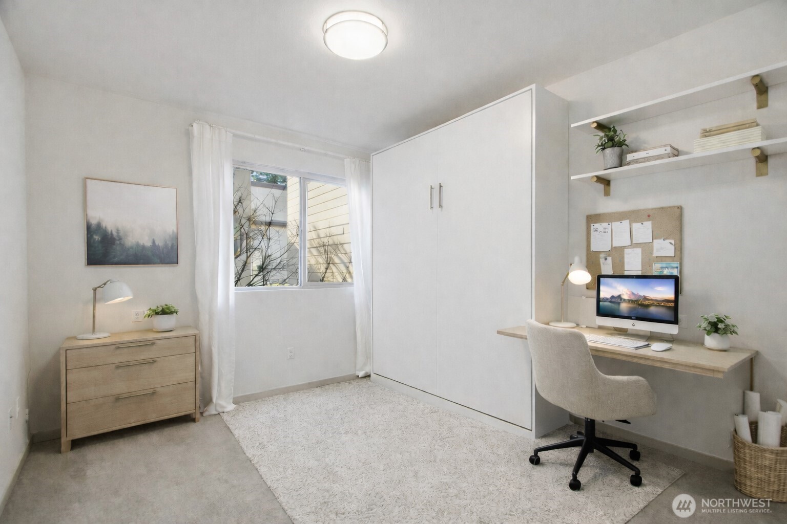4416 Francis Avenue North, Unit B Seattle, WA 98103 - Photo 12 of 26 a workspace with furniture and window