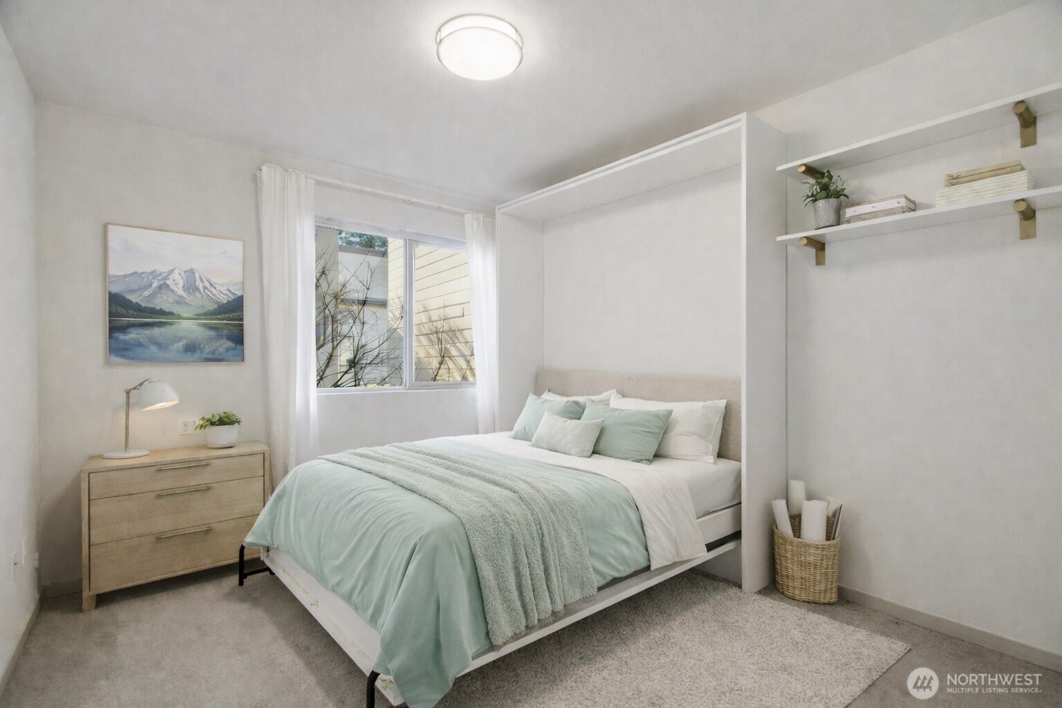 4416 Francis Avenue North, Unit B Seattle, WA 98103 - Photo 13 of 26 a bedroom with a bed and a window