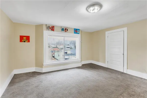 a view of painting on the wall in a room