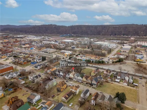 an aerial view of a city