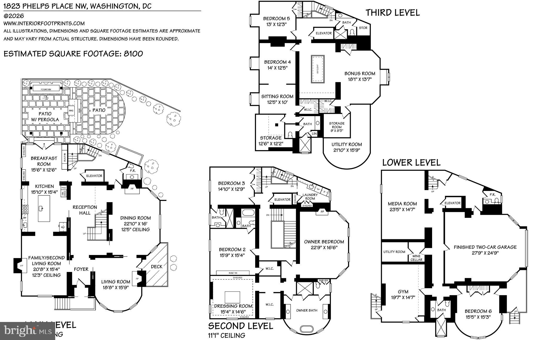1823 Phelps Place Northwest Washington, DC 20008 - Photo 2 of 55 Spacious multi-level home layout.