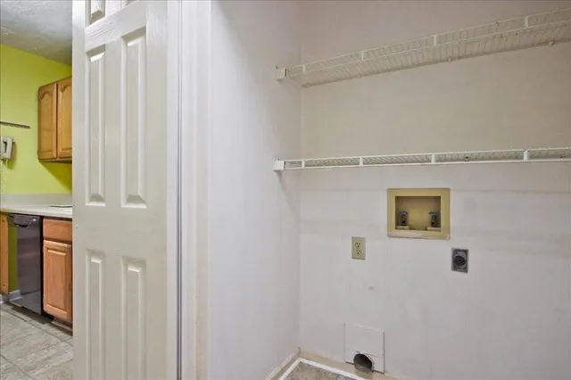 a view of backyard with green space