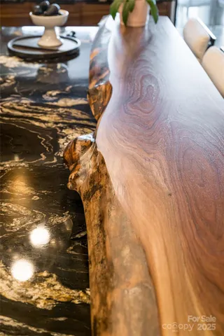 a kitchen with stove and cabinets