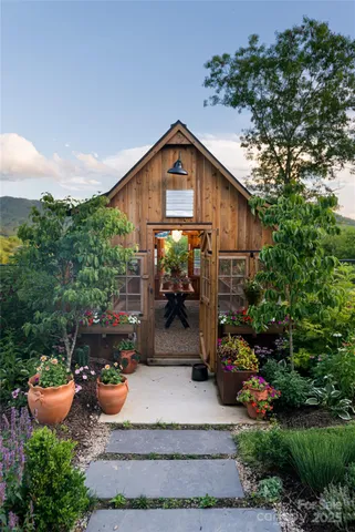 an aerial view of a golf course with chairs