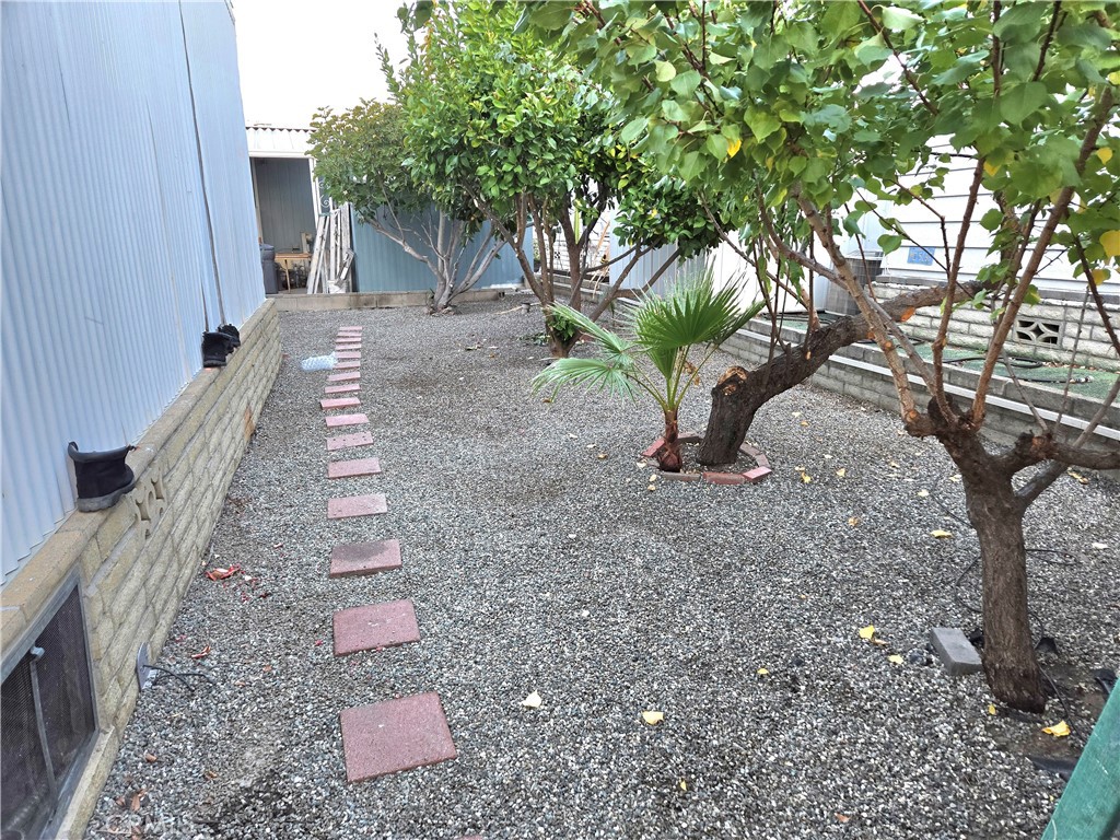 2230 Lake Park Drive, Unit 54 San Jacinto, CA 92583 - Photo 21 of 22 a view of a yard with plants and trees