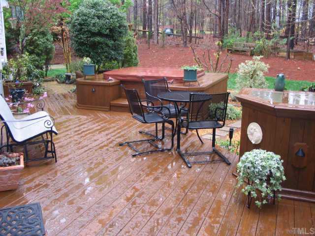 3124 Cranesbill Drive Raleigh, NC 27613 - Photo 12 of 12 Huge Deck w/ Built In Gas Grill & Hot Tub!