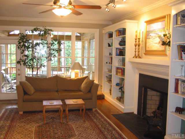 3124 Cranesbill Drive Raleigh, NC 27613 - Photo 4 of 12 Large Living Room w/ Built-Ins & Fireplace!