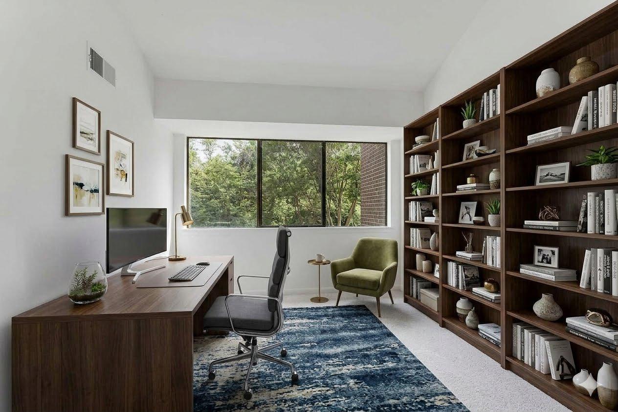 12023 Insha Court Reston, VA 20191 - Photo 34 of 52 a living room with furniture a bookshelf and a window