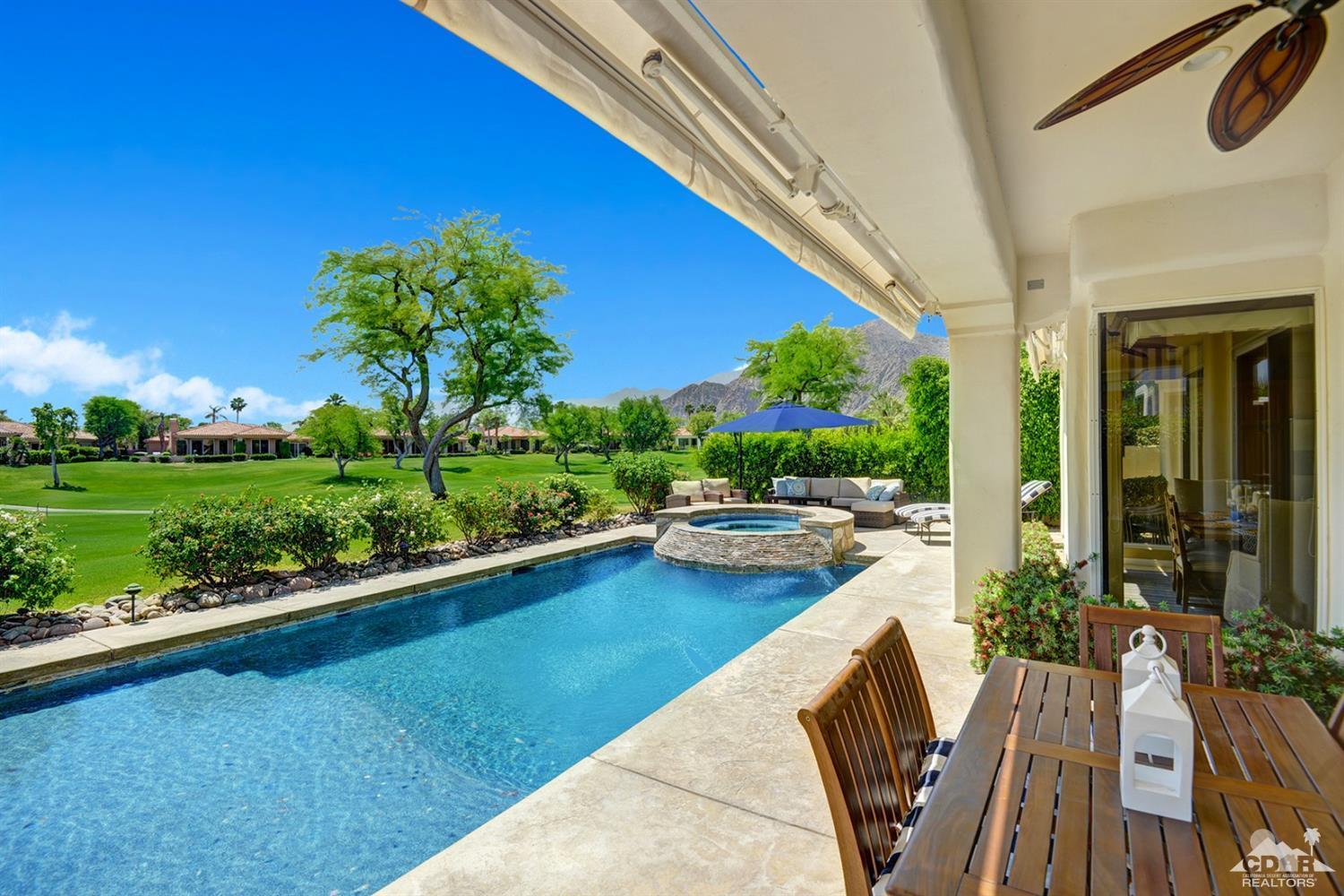 79675 Cetrino La Quinta, CA 92253 - Photo 6 of 34 a view of swimming pool with outdoor seating and plants