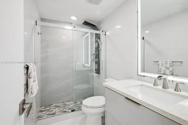 a view of a lake with a city