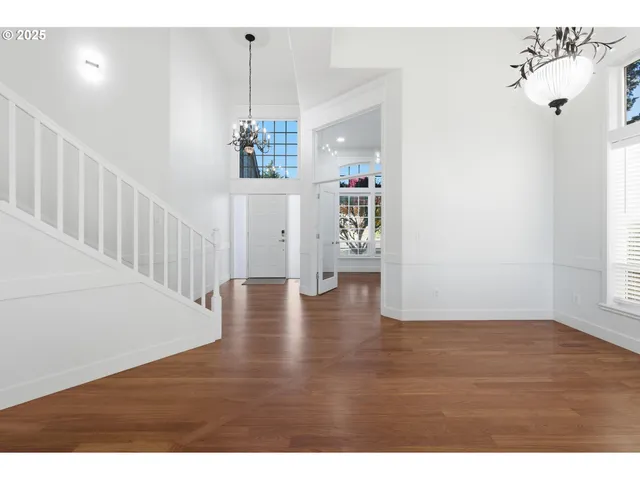 a view interior of a house with wooden floor