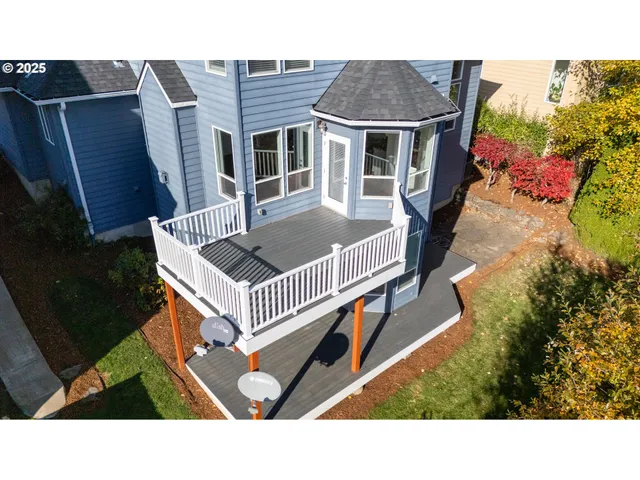 a aerial view of a house