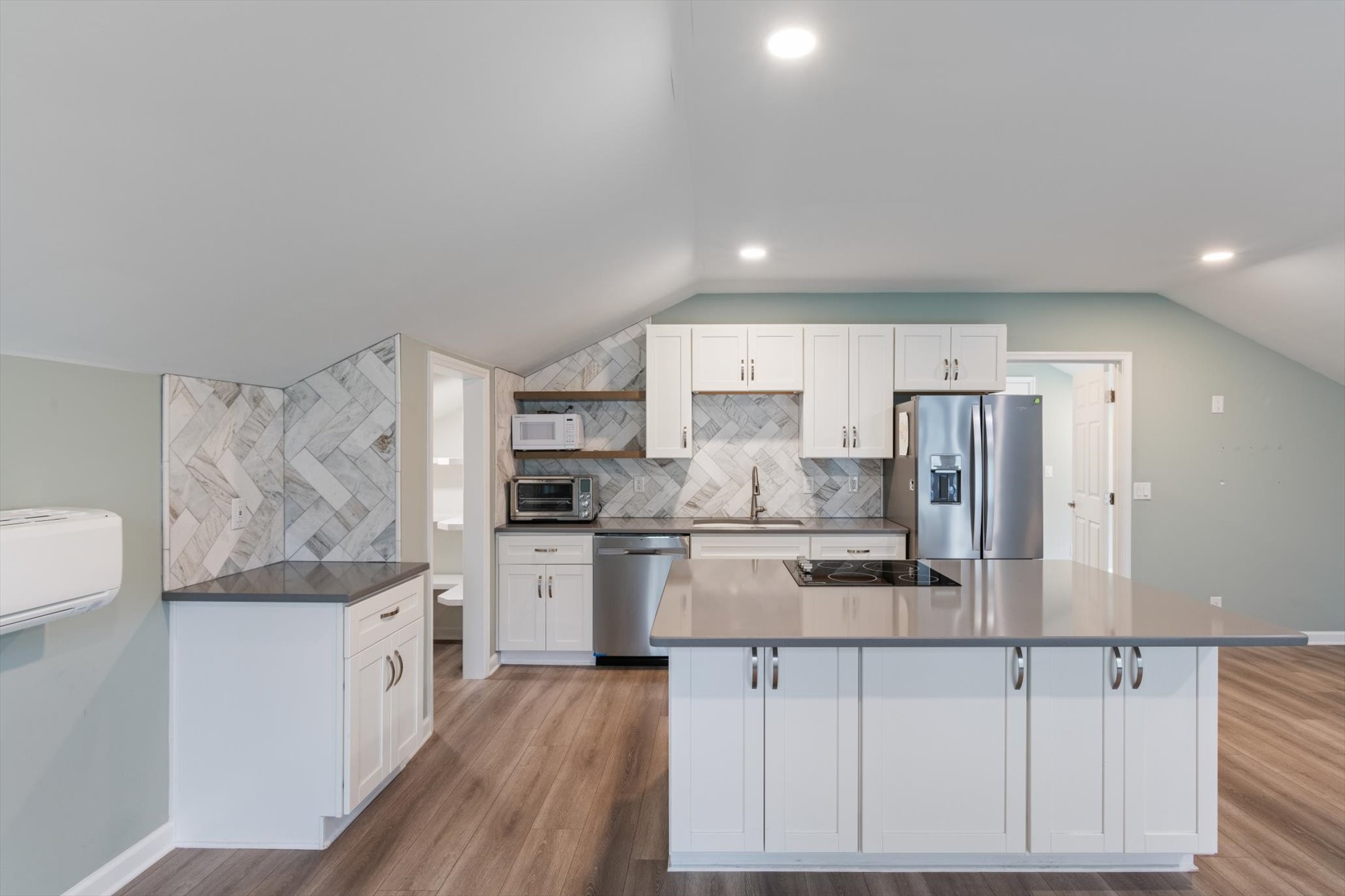 4158 Arno Road Franklin, TN 37064 - Photo 32 of 44 a kitchen with stainless steel appliances a refrigerator sink and microwave