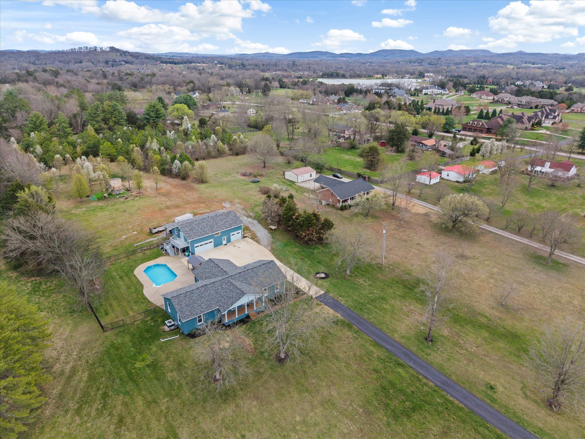 4158 Arno Road Franklin, TN 37064 - Photo 42 of 44 an aerial view of a house with a yard