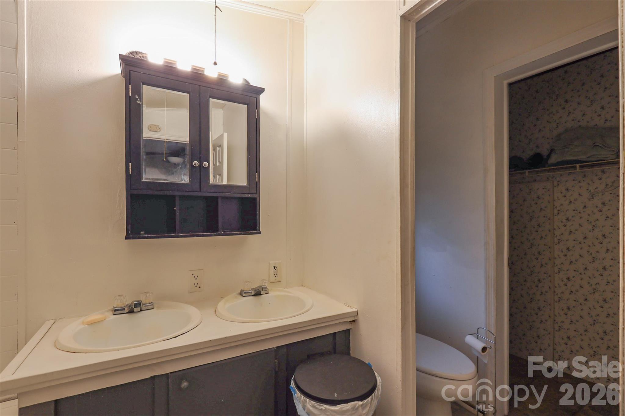 1224 Astoria Road Jamesville, NC 27846 - Photo 20 of 34 a bathroom with a toilet a sink and mirror