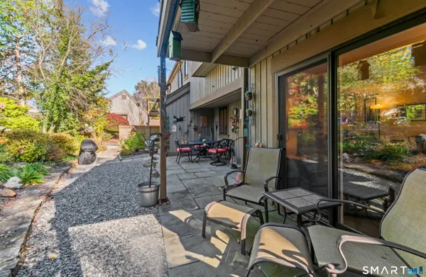 a outdoor living space with patio furniture