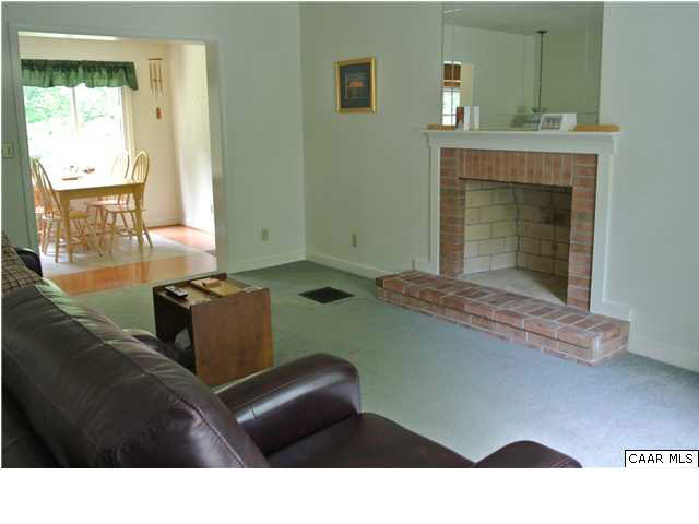 2925 Brookmere Road Charlottesville, VA 22901 - Photo 11 of 22 Family Room Off Kitchen with Woodburning Fireplace (never used) - This room has buitl-ins and a Bay Window