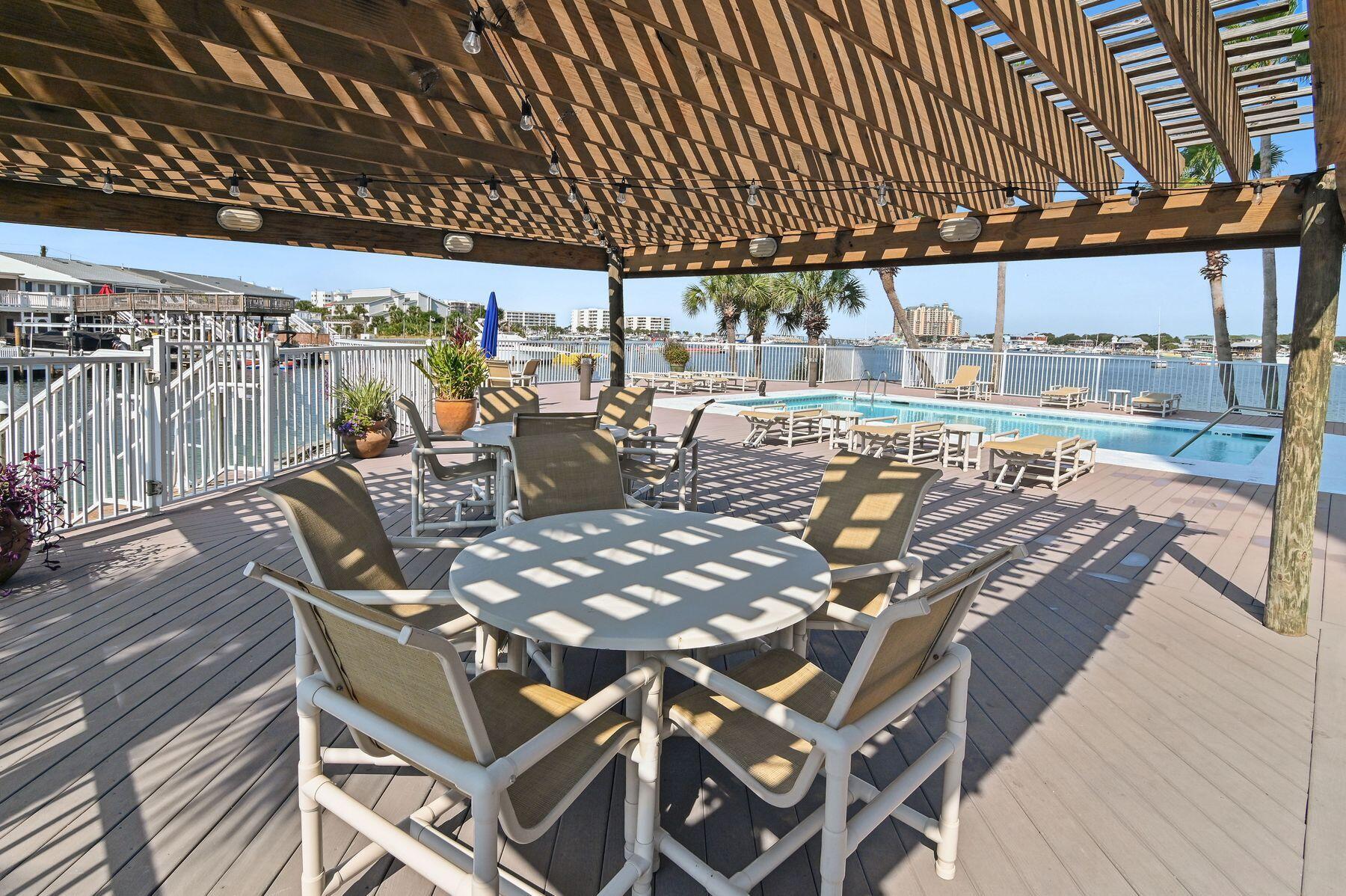 223 Durango Road, Unit 7D Destin, FL 32541 - Photo 36 of 57 Dining Area on Pool Deck