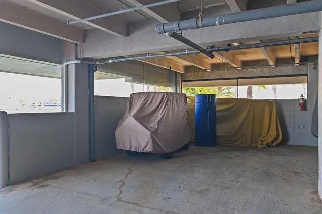 a view of a lake with tall buildings