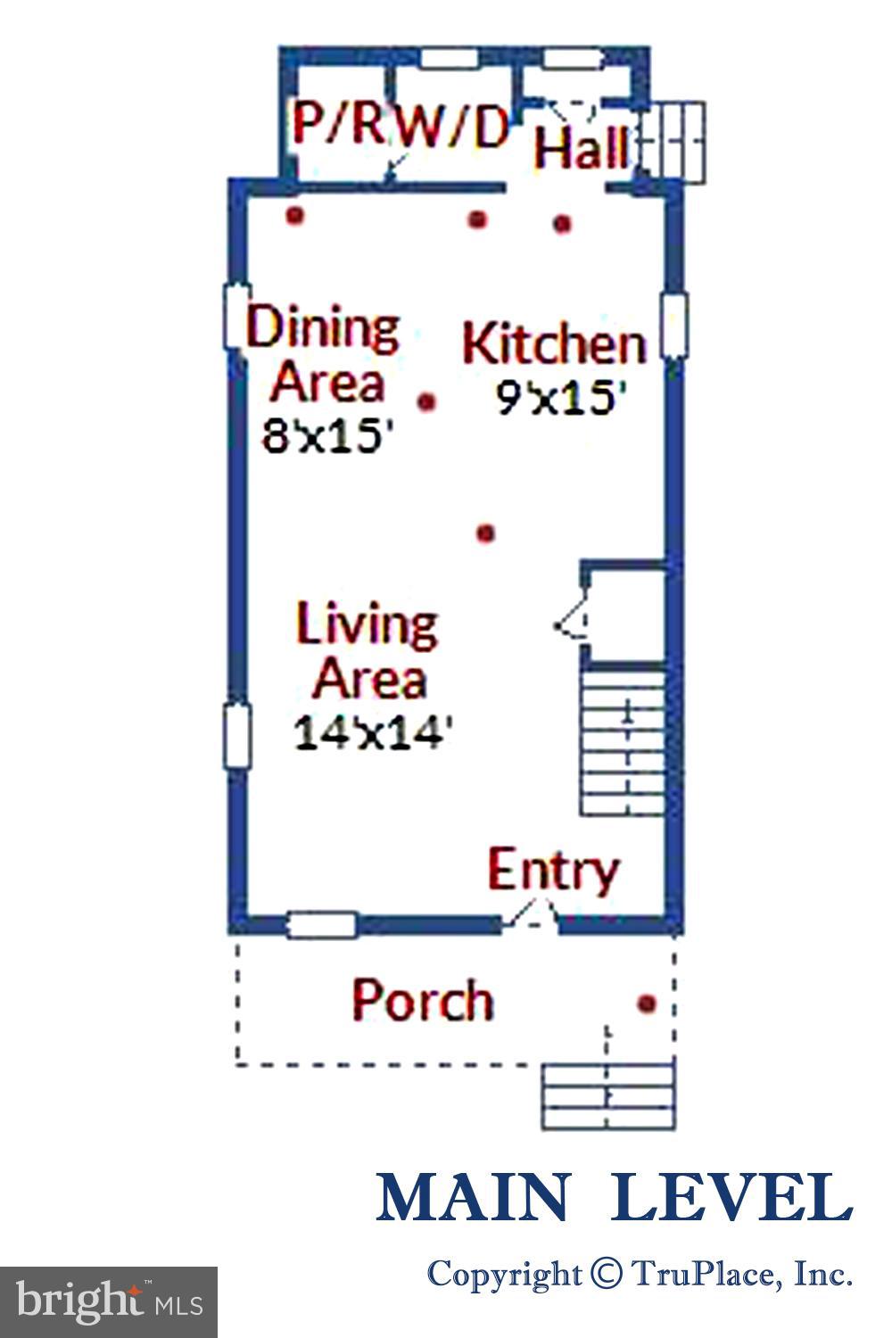 208 Maple Avenue Ridgely, MD 21660 - Photo 35 of 38 Main Level Floor Plan
