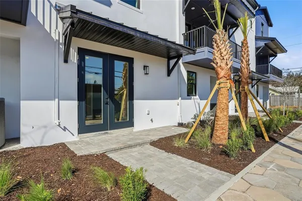 a backyard of a house
