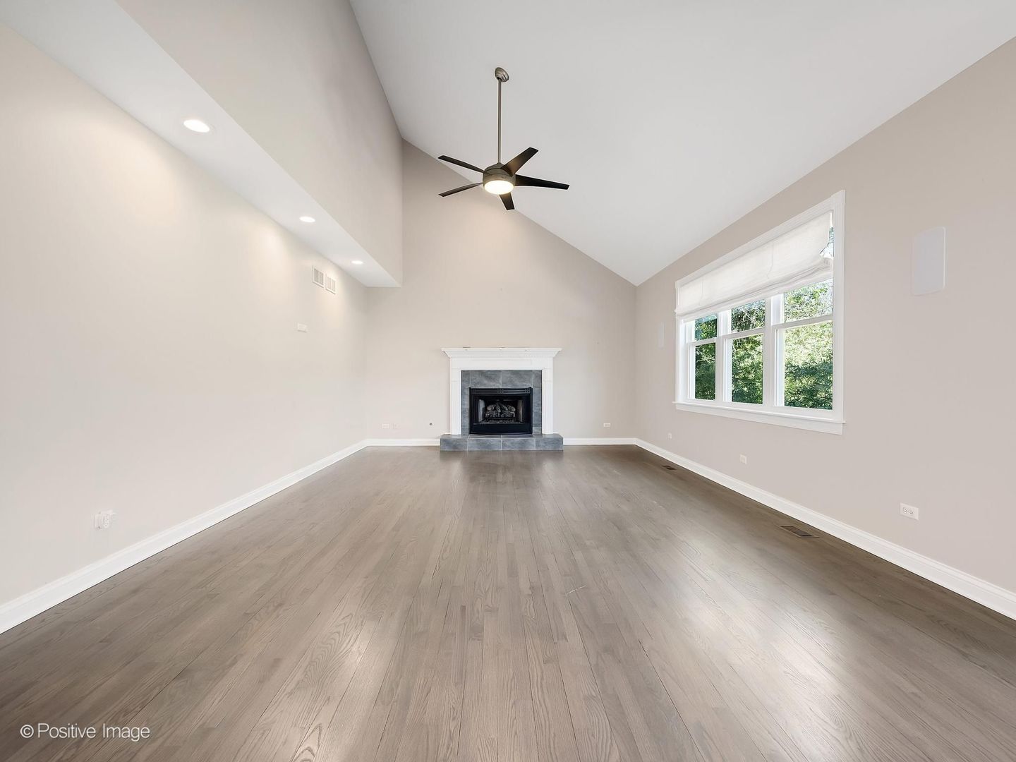 832 Bemis Road Glen Ellyn, IL 60137 - Photo 26 of 62 an empty room with windows and fireplace