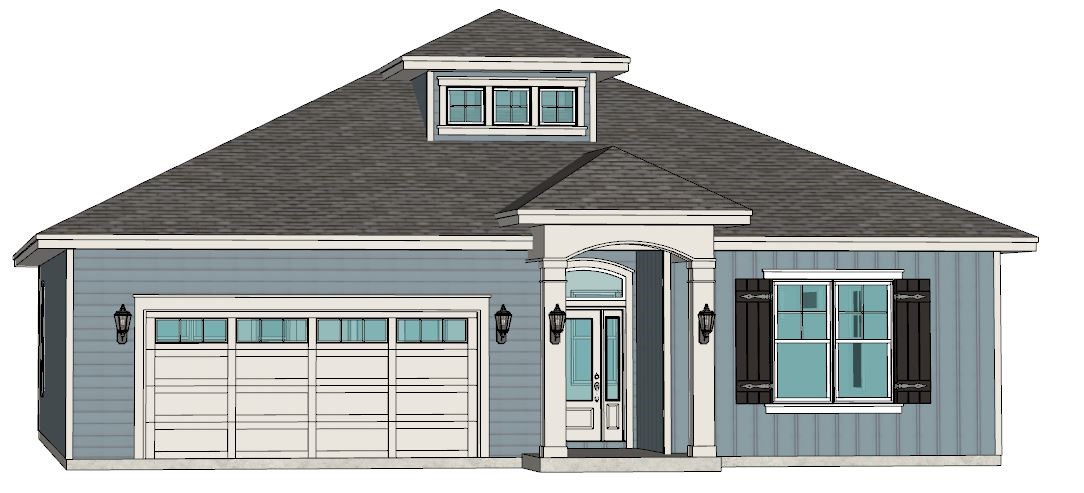 a front view of a house