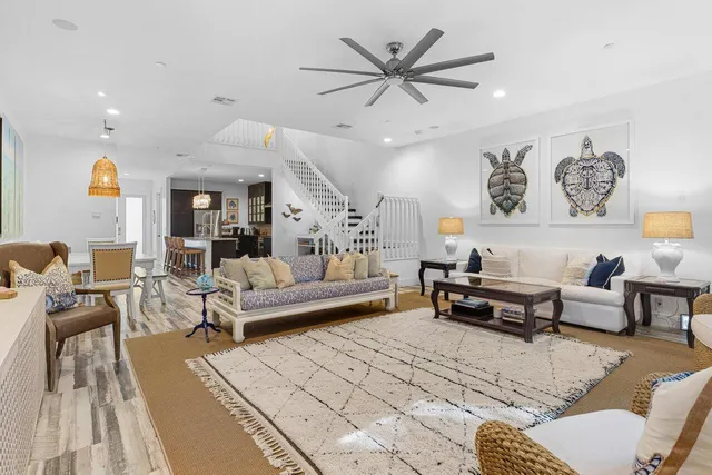 a living room with furniture and a view of living room