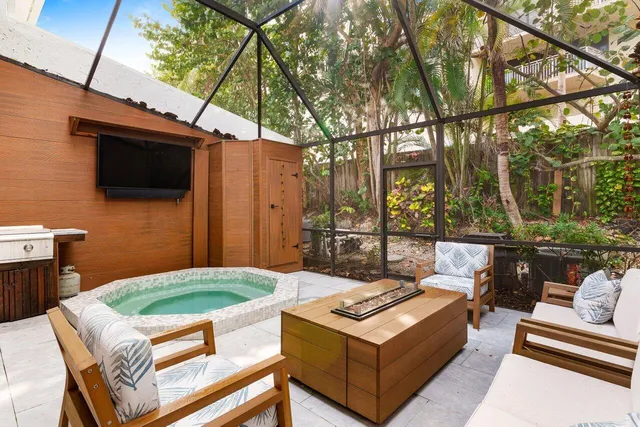 a outdoor space with the couch