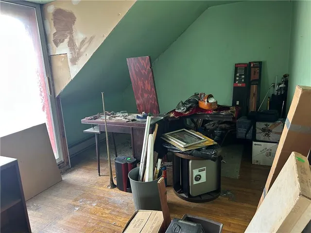 a close view of water heater room