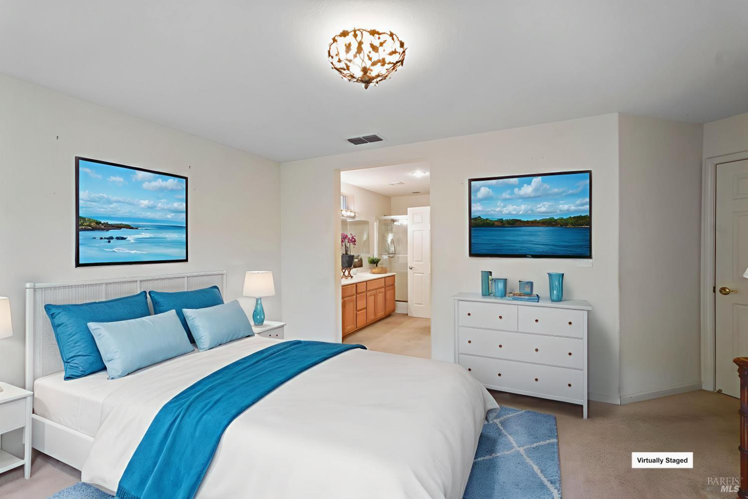 320 Spyglass Drive Rio Vista, CA 94571 - Photo 34 of 48 a bedroom with a bed and a flat screen tv