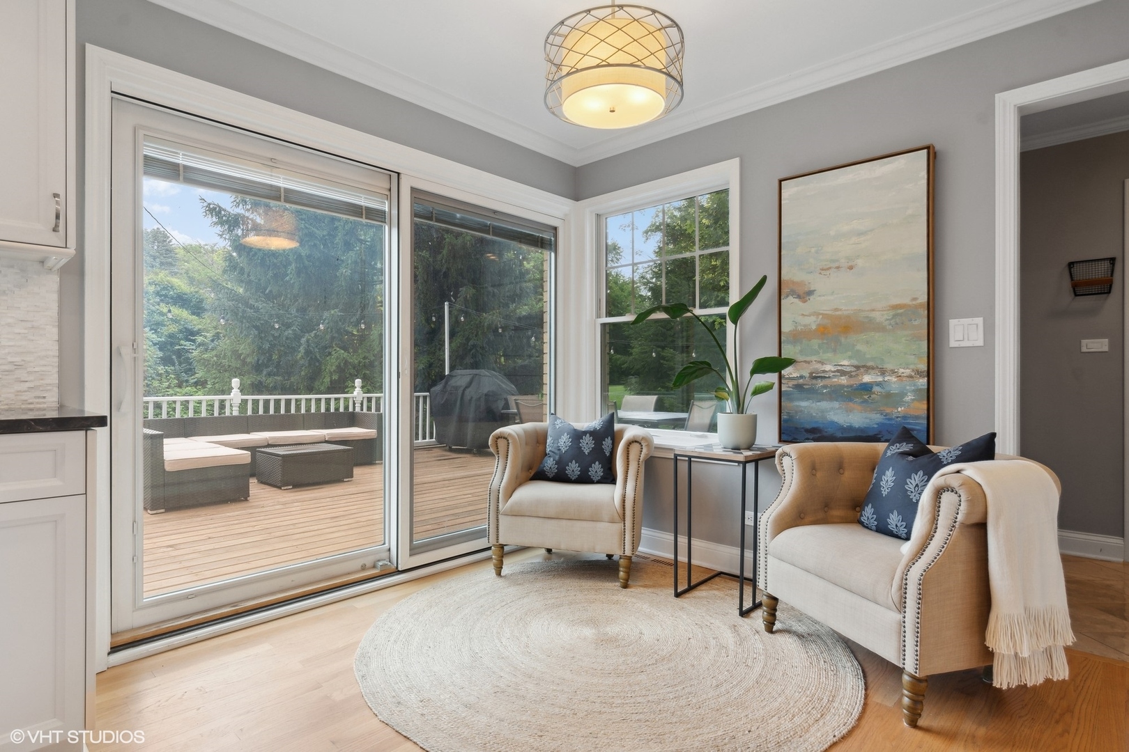 580 East Old Elm Road Lake Forest, IL 60045 - Photo 4 of 23 a living room with furniture and a large window