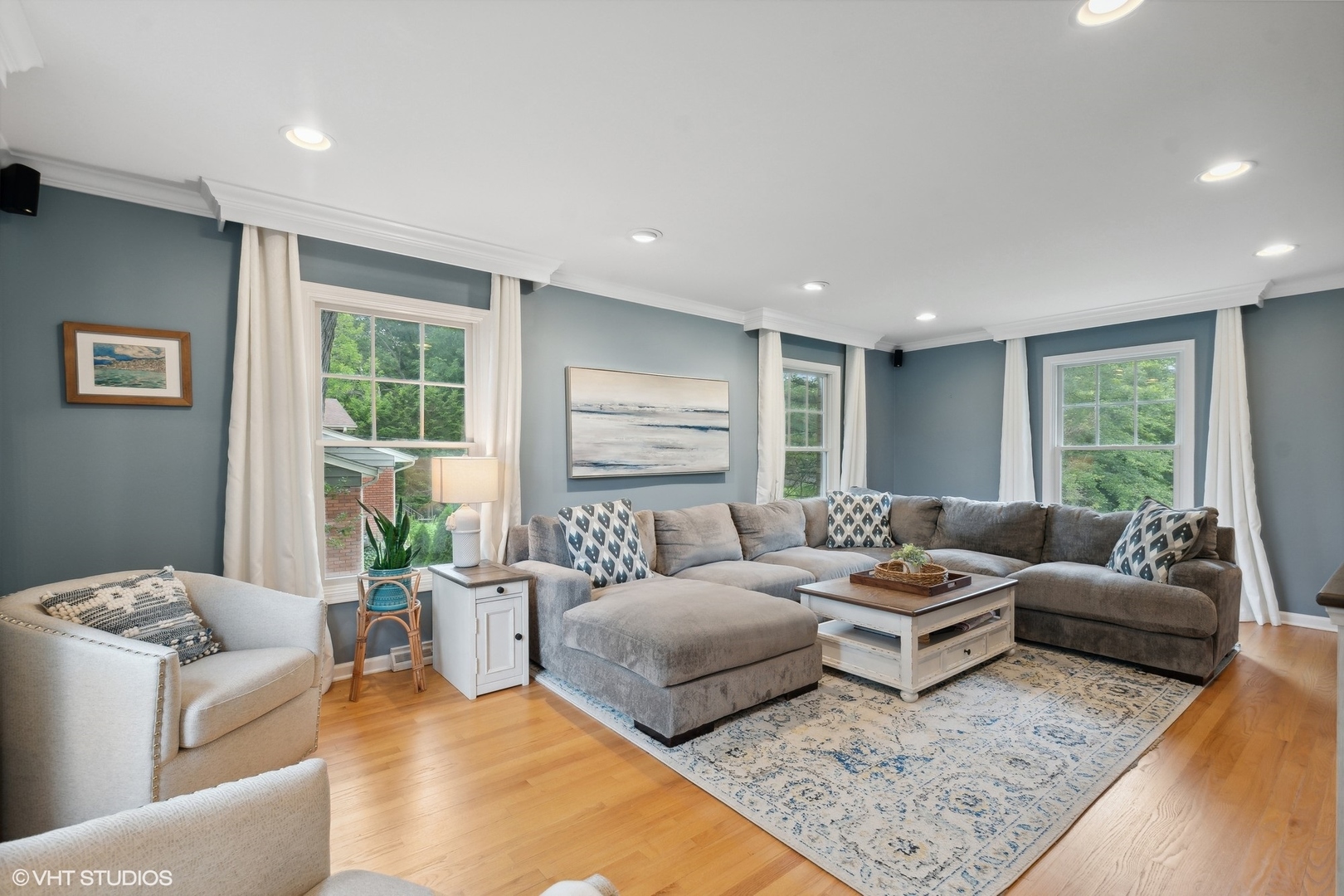 580 East Old Elm Road Lake Forest, IL 60045 - Photo 8 of 23 a living room with furniture and a large window