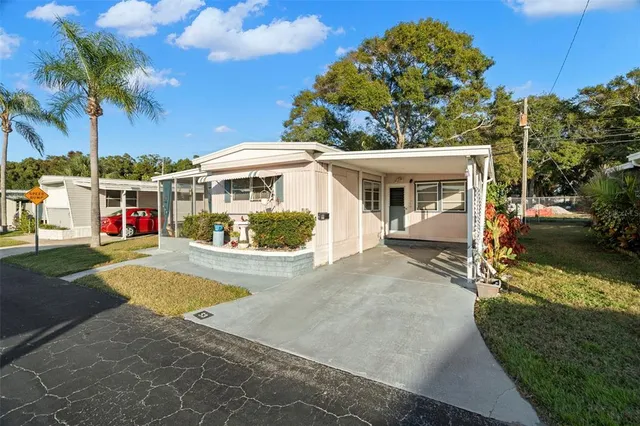 a view of a house with a patio