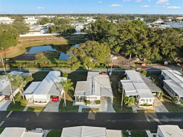 an aerial view of a city with lots of residential buildings