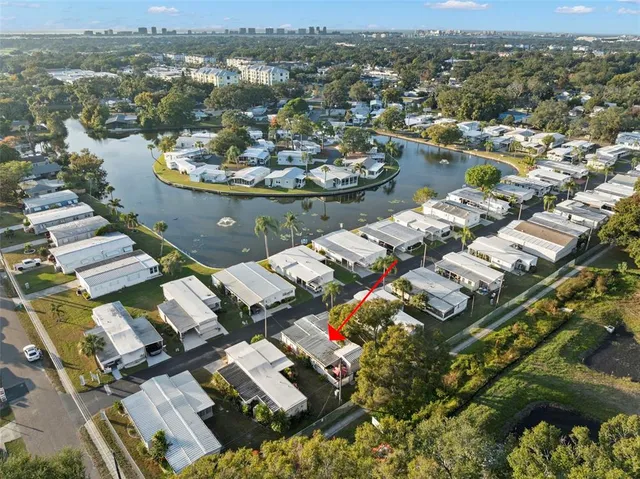 an aerial view of a city