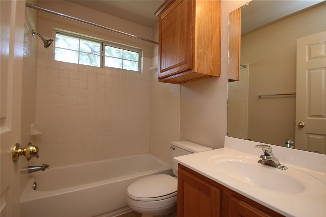 16516 Fowler Mill Cove Austin, TX 78717 - Photo 20 of 27 a bathroom with a sink a toilet and bathtub