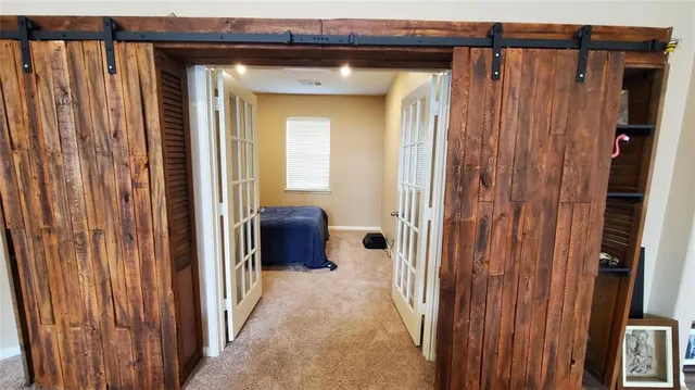 a view of a bathroom with a tub
