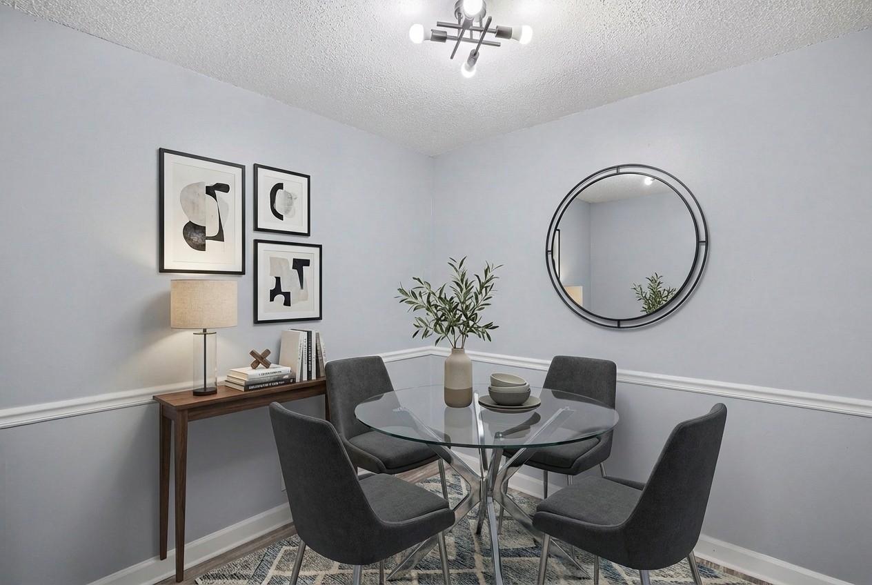 500 Paragon Mills Road, Unit N13 Nashville, TN 37211 - Photo 2 of 12 a dining room with furniture and a mirror