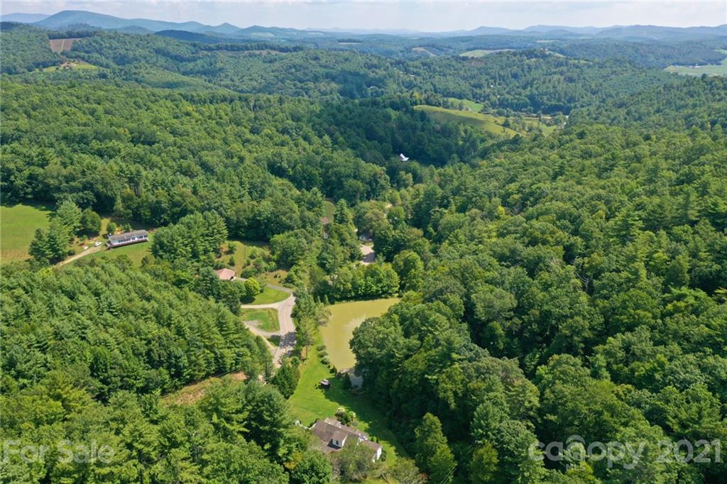 5424 Castle Ford Road Boone, NC 28607 - Photo 12 of 48 a view of a lush green forest with trees and some houses