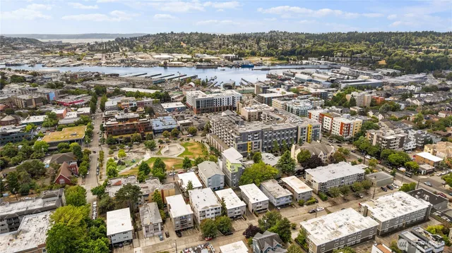an aerial view of multiple house