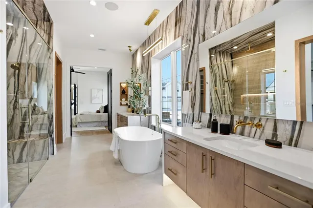 a view of a hallway with hallway and wooden floor