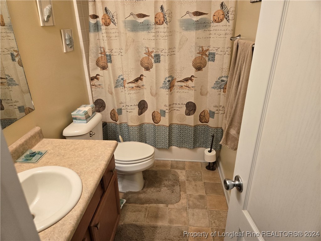 6723 Camden Road Fayetteville, NC 28306 - Photo 16 of 18 a white toilet sitting next to a bathroom sink